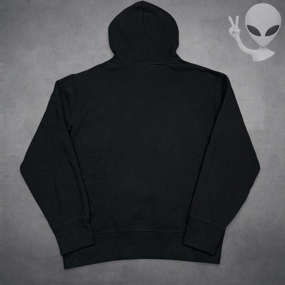 Polo Ralph Lauren Hoodie Medium Black Classic Pullover plain - Picture 6 of 7